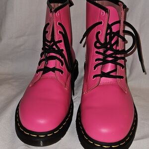 Dr. Martens Women's Bright Pink Combat Boots